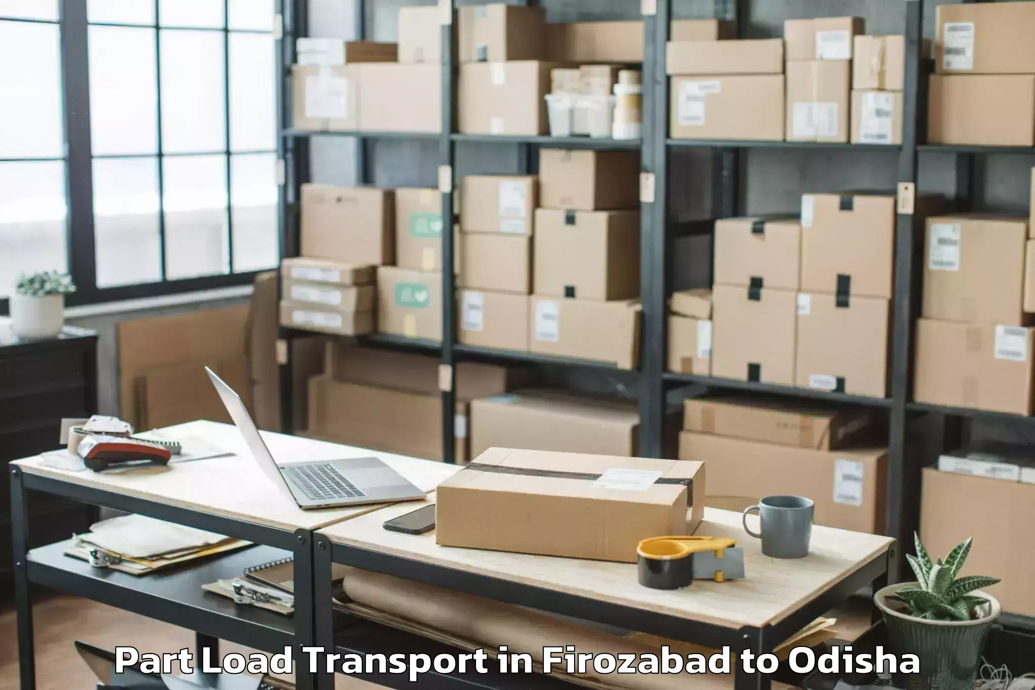 Top Firozabad to Mahulapada Part Load Transport Available